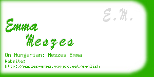 emma meszes business card
